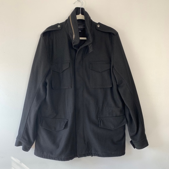 French Connection Thorpe Manor Wool Coat Large - Picture 8 of 11